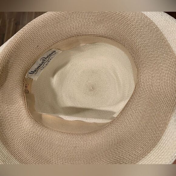 Norman Durand Vintage Women’s Beige Peach Straw Hat - Picture 11 of 11